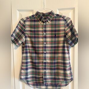Boys Ralph Lauren Short Sleeve Button-Up Shirt size Large 14/16